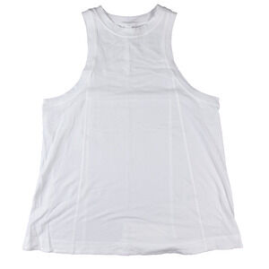 New Lululemon Size XS Long Cotton Crewneck Tank Pima Cotton Relaxed Fit White